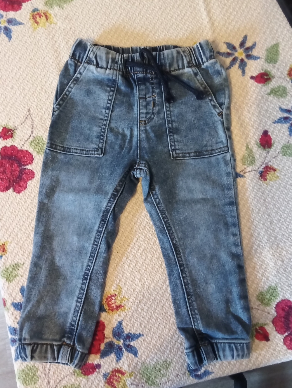 Cat & Jack Light Blue Elastic Waist Denim Joggers